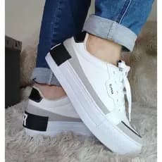 Tênis Casual Moda Feminino Lançamento em Promoção Preto