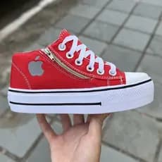 Tenis Feminino Plataforma Via Apple Vermelho