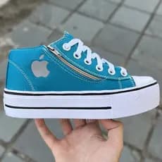 Tenis Feminino Plataforma Via Apple Azul Turquesa