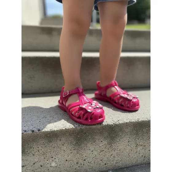 Sandalia Infantil Menina Melissinha Transparente Cristal Laço Confortável Leve 2026
