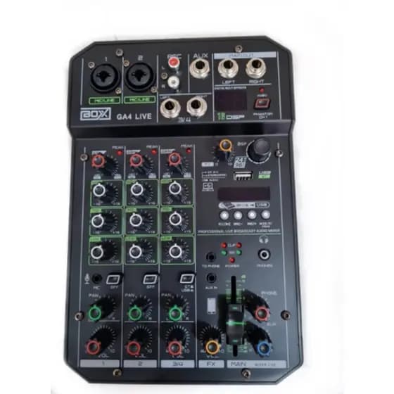 Mesa Mixer Boxx Ga4 Live Interface Usb Bt Fx MP3 Rec P3 Aux