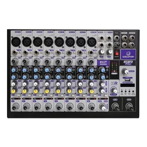 Mesa De Som Console Mixer Waldman 12 Canais Cp-12fxu Delay