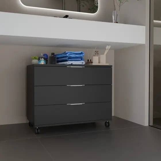 Gabinete Com Rodizio 70Cm Para Banheiro Escritorio HomeOffice