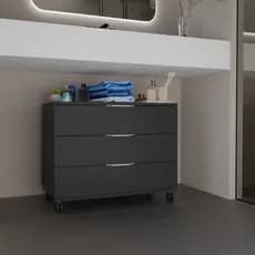 Gabinete Com Rodizio 70Cm Para Banheiro Escritorio HomeOffice