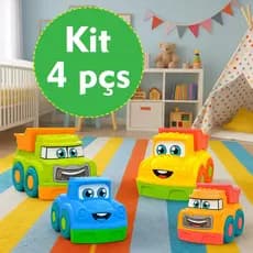 Kit Carrinhos Monta e Desmonta Happy Cars Brinquedo Infantil