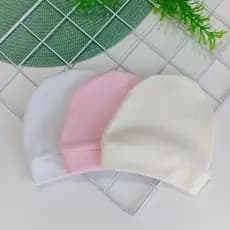 Kit 3 Toucas Bebê RN Algodão Macio Enxoval Maternidade