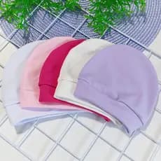 Kit 3 Toucas Menina Bebê Recém Nascido Algodão Macio Enxoval Maternidade RN