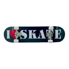 Skate Para iniciantes Até 50kg Rodas Macias 53mm Abec-7 Eu Amo Skate