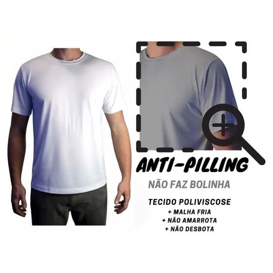 CAMISETA PV Poliviscose Premium Camisa Blusa Masculina cinza branca preta Lisa Básica