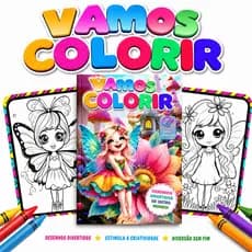 Livros colorir astronauta, piratas, dinossauros kit com 20 livros coleção brincar e colorir