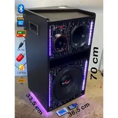 Caixa Bob Residencial Trio com Iluminação Controlada| 12 Polegadas | Ativa Bluetooth | Promo 8.8