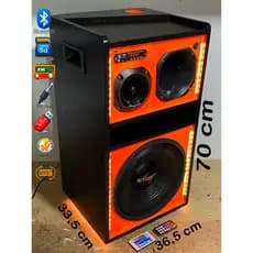 Caixa De Som Bluetooth Amplificada Residencial 12 Polegadas - Laranja Florescente Pronta Entrega