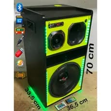 Caixa Bob Residencial Trio com Iluminação Controlada Por Controle Remoto | 12 Polegadas  | Pronta Entrega