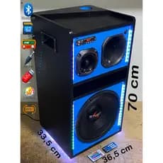 Caixa Bob Residencial Trio Azul com Iluminação Controlada Por Controle Remoto | 12 Polegadas  | Pronta Entrega