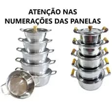 Jogo de Panelas ou Avulsa  Caçarolas Com 1,2,3 ou 5 Panela Grossas de Ferro Batido,Alumínio Asas de Madeira ou Ferro