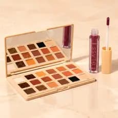 Kit Ruby Rose Paleta Glass Mirror Shade + Batom Líquido  Glass