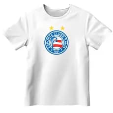 Camiseta Infantil Torcida Bahia Tricolor Aço Baia Futebol Blusa