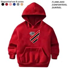 Moletom Infantil Flanelado Canguru Blusa Quentinha Casaco Athletico Paranaense Furacao Times