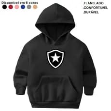 Moletom Infantil Flanelado Canguru Blusa Quentinha Casaco Botafogo Glorioso Estampado Times