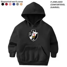 Moletom Infantil Flanelado Canguru Blusa Quentinha Casaco Vasco Estampado Times