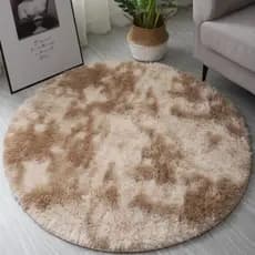 Tapete Redondo Grande Peludo Felpudo 1,30 M