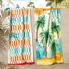 Toalha de Praia Gigante Piscina Banhao 100% Algodão Dohler 76cm X 1,52m Aveludada
