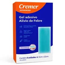 Gel Adesivo Para Alivio Da Febre Para Adulto e Criança Cremer Novidade 4Un 5x12cm Tipo Xo Febre
