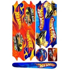 Cartela De Adesivo HotWheels P/ Bike 12/16/20/24