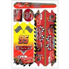 Cartela De  Adesivo Carros Relampago McQueen P/ Bike 12/16/20/24
