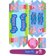 Cartela De Adesivo P/ Bike Peppa Pig Aro 12/16/20/24