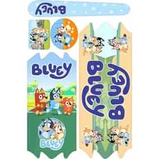 Cartela Adesivo Bluey De Personagens Aro 12/16/20/24