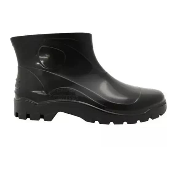 Bota Botinha Galocha Chuva Limpeza Pesca Motoqueiro Polaina Pescaria Motoboy Motociclista Para Chuva PVC Cano Curto