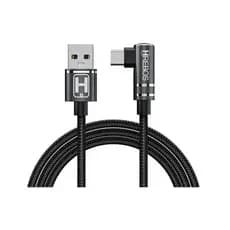 Cabo Carga Dados Turbo Hrebos 90 Graus Type C 3.0 1m V8 Type-C Lightning Iphone HS-179 HS-180 HS-181