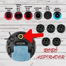 Kit 5 Roda Frontal Dianteira Giratória Robô Aspirador Multilaser Mondial  Rb01 Wap W100-100C ObaBox-Duster
