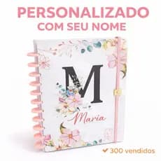 Caderno Personalizado com Nome Escolar Universitário com Discos