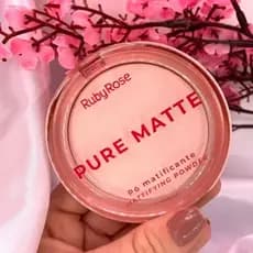 Pó Compacto Matificante Pure Matte Ruby Rose Ultrafino Controle de Oleosidade
