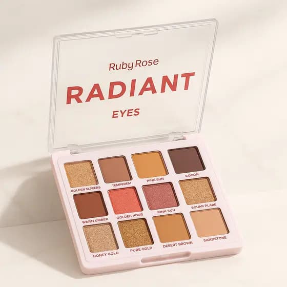 Paleta de Sombras 12 Cores Radiant Eyes Ruby Rose