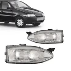 Par Farol Principal Fiat Palio 1996 a 2000 Lente Policarbonato