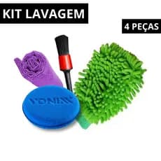 Kit Limpeza Completa para Carros – Luva Microfibra + Pincel + Pano Microfibra e Aplicador