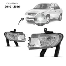 Farol de Milha Corsa Classic 2010 2011 2012 2013 2014 2015 2016 Neblina H3 Lente Acrílica