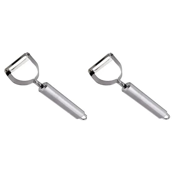 Kit C / 2 Descascador De Legumes Batata Cenoura E Frutas Aço Inox