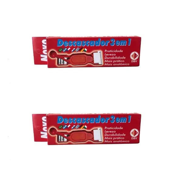 Kit C/ 2 Descascador Desfiador E Boleador Manual 3 Em 1