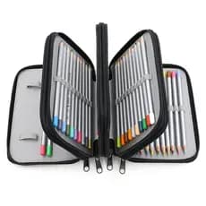 Estojo Escolar/Estojo Box/Estojo De Lápis De Quatro Camadas Com 72 Furos De Cor/Material Escolar/Pincel