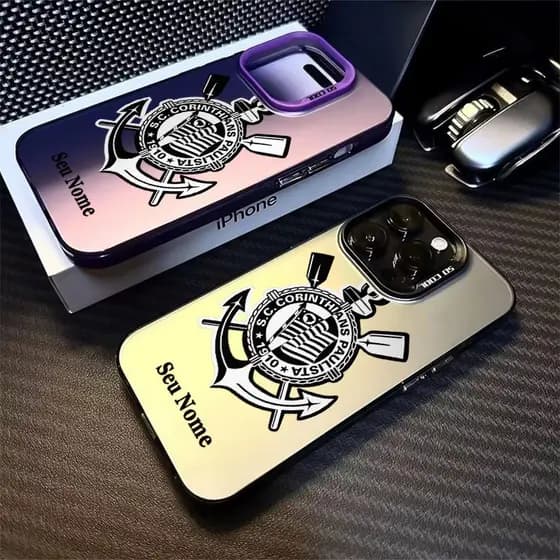 realme C85 Pro Note 70 50 60 60x C75 C61 C63 Nome Caso Personalizado Clube Corins Paulista Prata Fosco Capa Dura