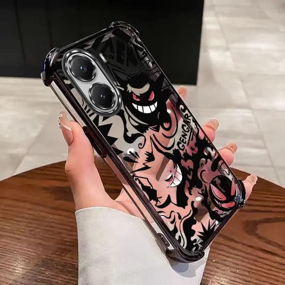 Xiaomi POCO X8 Pro Max F7 X7 5G M7 5G Pokemon Monstro Claro Capa Macia Gengar Anti Queda Caso De Almofada De Ar