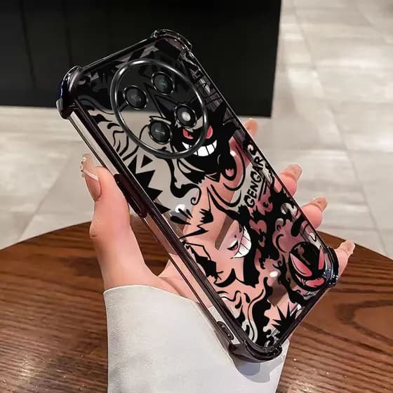 realme 14 Pro + 5G 13 + 12 12x 5G Pokémon Monster Capa Macia Transparente Gengar De Almofada De Ar Anti-Queda