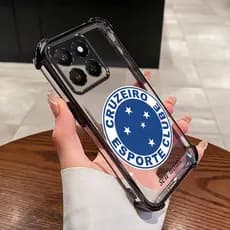 MOTO G56 G86 G15 Cruzeiro Club Capa Com Nome Personalizado À Prova De Choque Anti Queda Candy Colore Soft Case