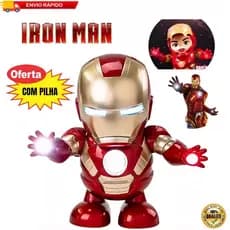 Boneco Homem de Ferro Dançarino Musical com Luzes e Som – Dance Hero