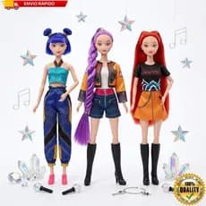 Boneca Kpop Demon Hunters Rumi Mira Zoey Articulada 30cm Colecionável Original