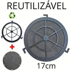 Filtro p/ Depurador Slim Suggar 17cm Slim Touch - Suporte Reutilizável + Refil Manta Polipropileno
